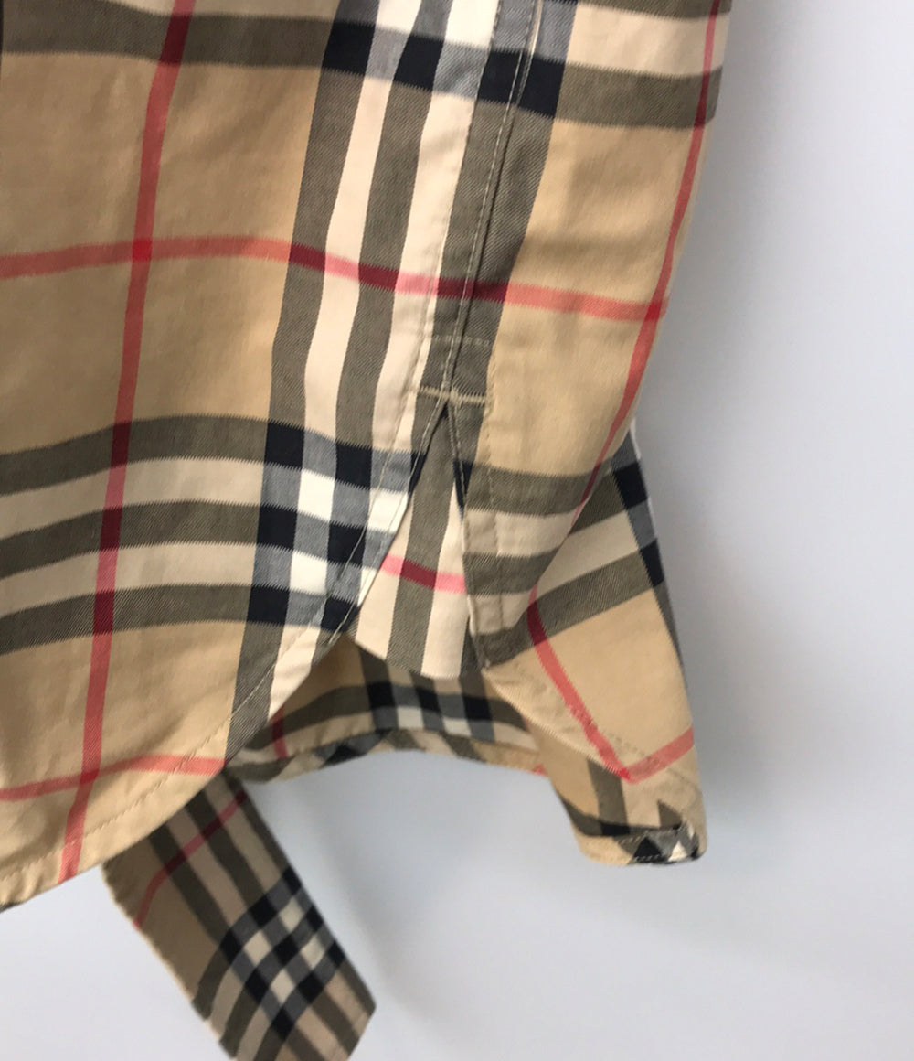 BURBERRY ベルテッド 長袖ワンピース ノバチェック 8024585 レディース SIZE 34 バーバリー