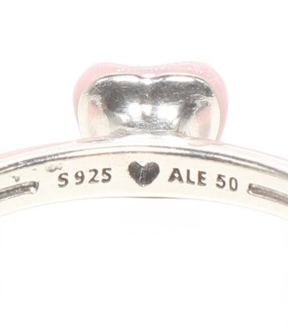 美品 PANDORA リング 指輪 SV925 ハート ピンク レディース SIZE 10号 パンドラ
