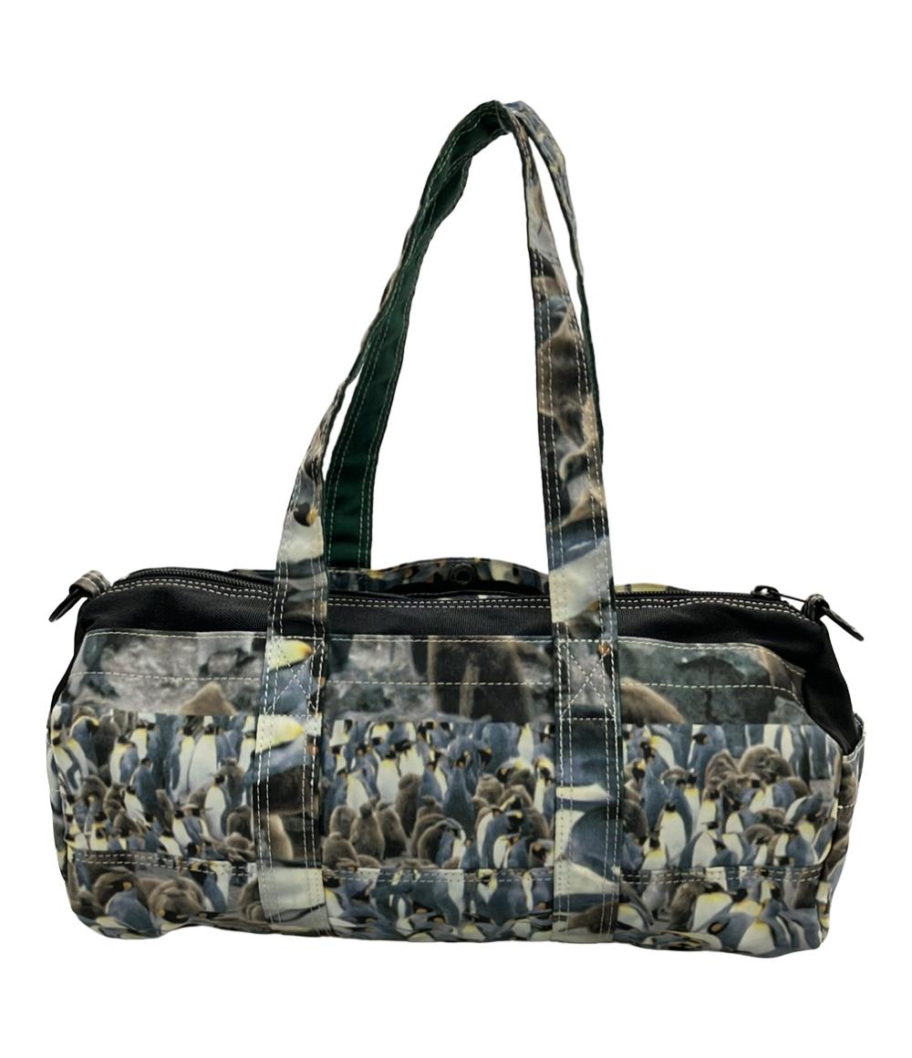 美品 ポーター アトモス ハンドバッグ ショルダーバッグ 2WAY 斜め掛け ナイロン ペンギンフォト Mitsuaki Iwago レディース PORTER atmos