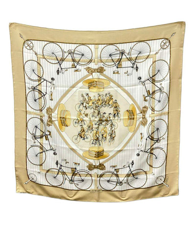 HERMES スカーフ シルク100% カレ90 LES BECANES レディース エルメス