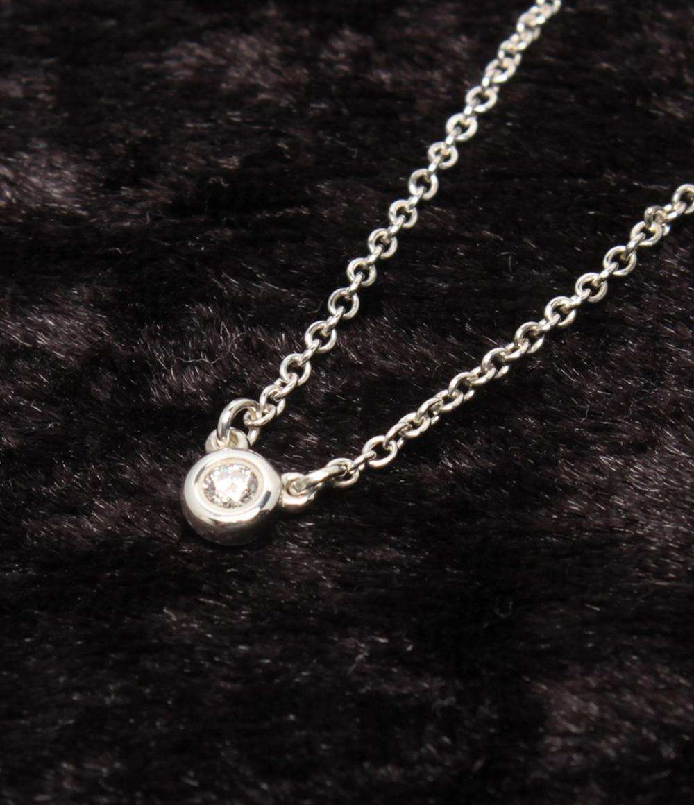 美品 ティファニー ネックレス SV925 バイザヤード 1Pダイヤ レディース TIFFANY&Co.