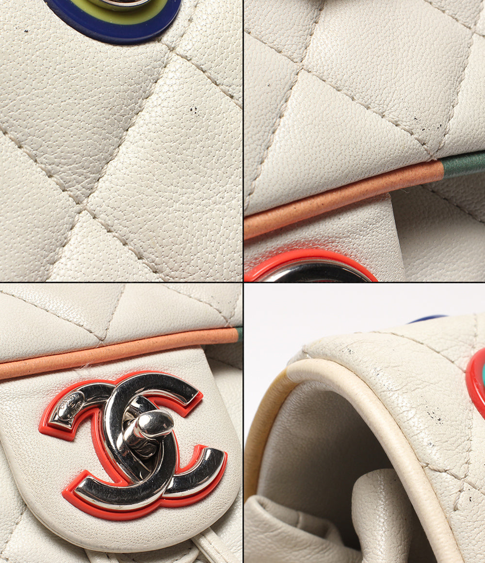 CHANEL リュック バックパック シルバー金具 マトラッセ シングルフラップ 23番台 ラムスキン レディース シャネル