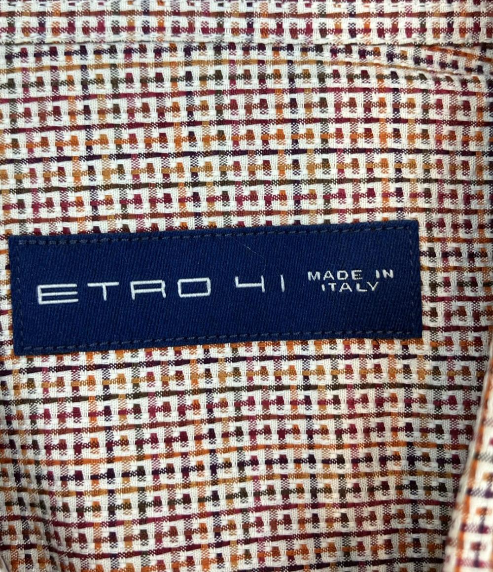 ETRO 長袖シャツ 赤白チェック柄 152-11451-3015 メンズ SIZE 41 (L) エトロ