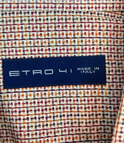 ETRO 長袖シャツ 赤白チェック柄 152-11451-3015 メンズ SIZE 41 (L) エトロ