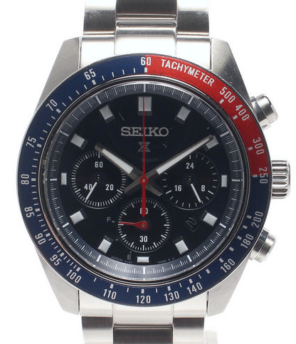 SEIKO 腕時計 プロスペックス スピードタイマー ソーラー ネイビー V192-0AH0 メンズ セイコー