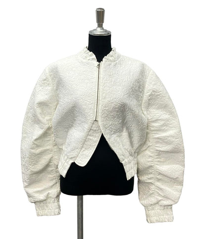 美品 CECILIE BAHNSEN ブルゾン 花柄 クロップド  ジップアップ ジャガード織 ボンバー 長袖 DENICE JACKET レディース SIZE UK12 (L)