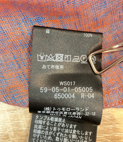 CABaN 半袖シャツ ネル リネン 59-05-01-05005 メンズ SIZE L キャバン