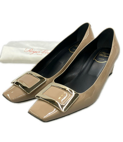 Roger Vivier スクウェアトゥエナメルパンプス レディース SIZE 38 1/2 ロジェヴィヴィエ