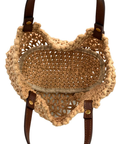 美品 FEILER ハンドバッグ ユニ マクラメバッグ レディース フェイラー