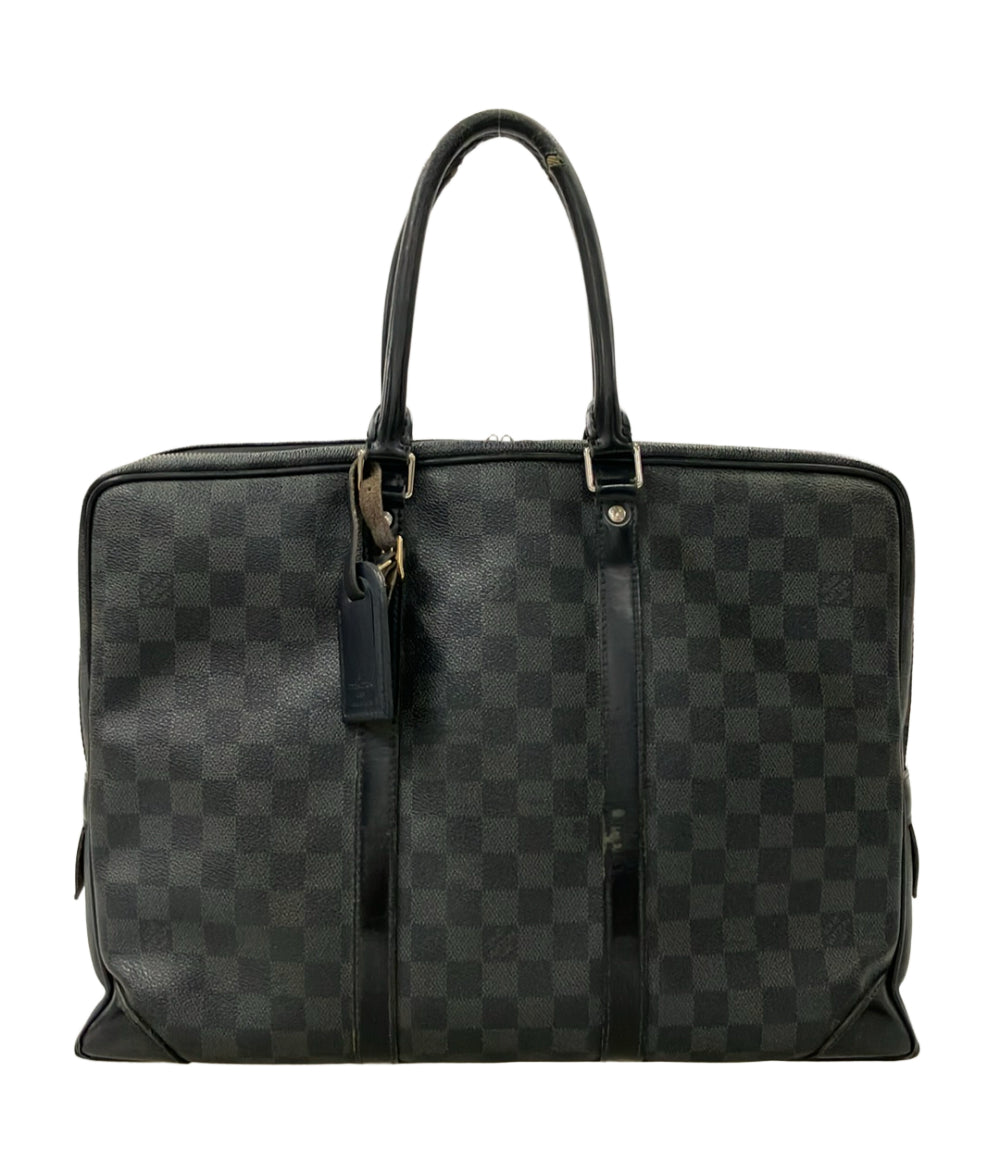 訳あり LOUIS VUITTON ハンドバッグ ビジネスバッグ ポルトドキュマンヴォワヤージュ ダミエグラフィット N41125 メンズ ルイ・ヴィトン