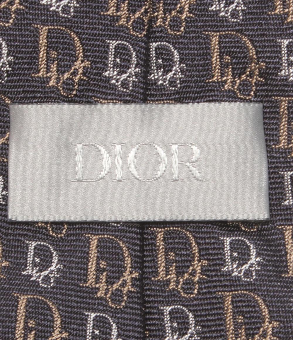 美品 クリスチャンディオール ネクタイ シルク100％ メンズ Christian Dior