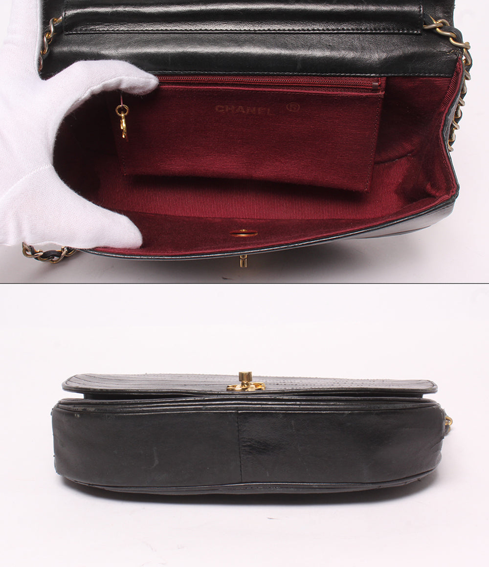 CHANEL チェーンショルダーバッグ 肩掛け ハーフムーン ゴールド金具 0番台 レディース シャネル