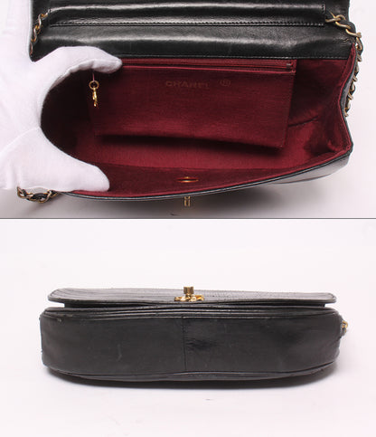 CHANEL チェーンショルダーバッグ 肩掛け ハーフムーン ゴールド金具 0番台 レディース シャネル