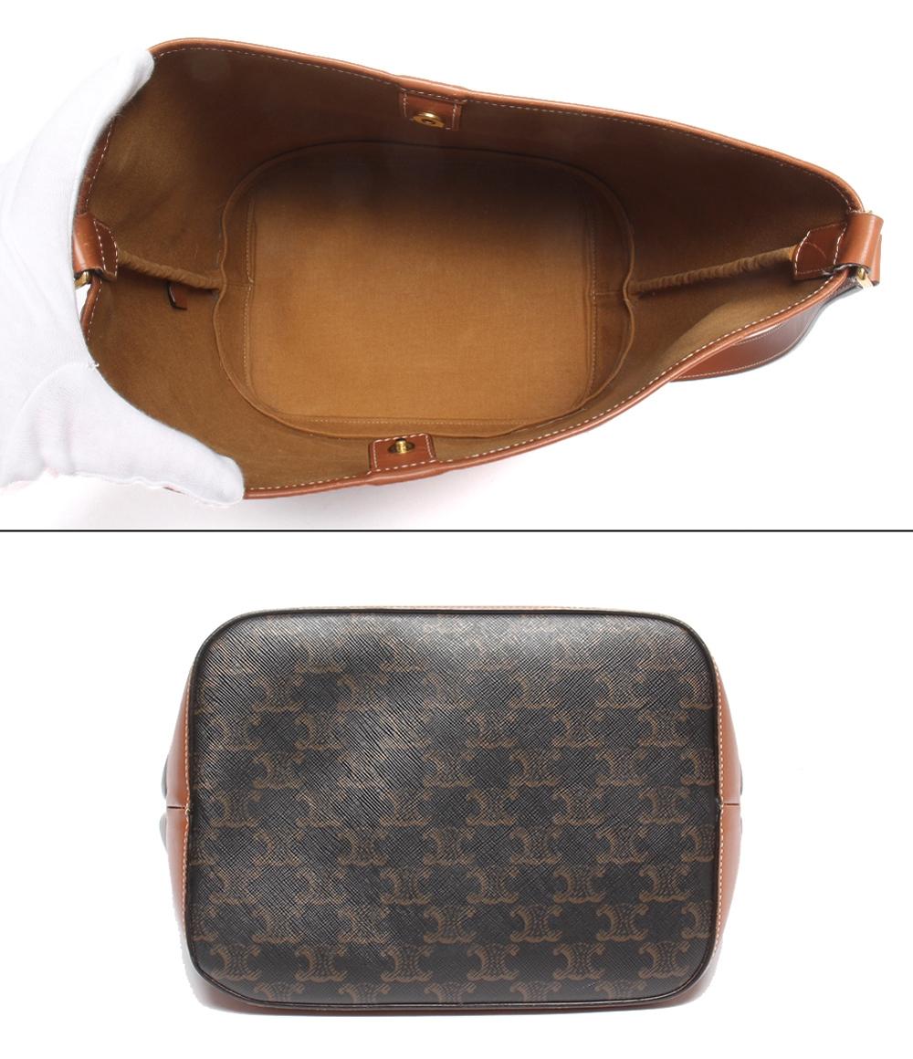CELINE ショルダーバッグ 肩掛け ミディアム バケット トリオンフキャンバス 119132CAS レディース セリーヌ