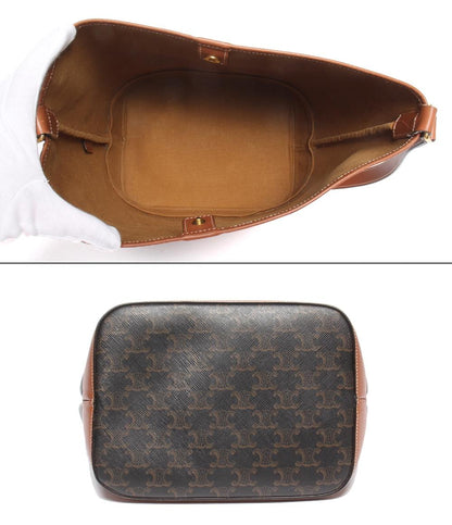 CELINE ショルダーバッグ 肩掛け ミディアム バケット トリオンフキャンバス 119132CAS レディース セリーヌ