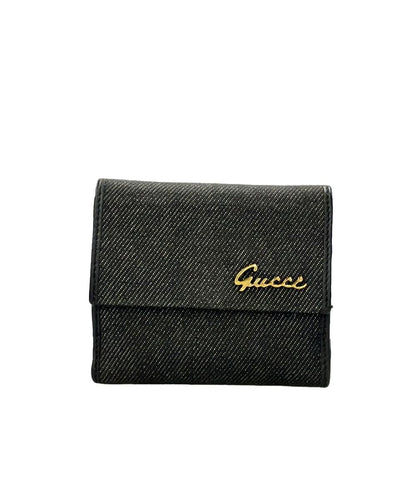 グッチ 二つ折り財布 Wホック デニム生地 92713 213313 レディース GUCCI