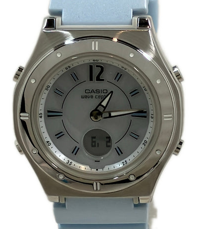 美品 CASIO 腕時計 ウェーブセプター ソーラー LWA-M142 レディース カシオ