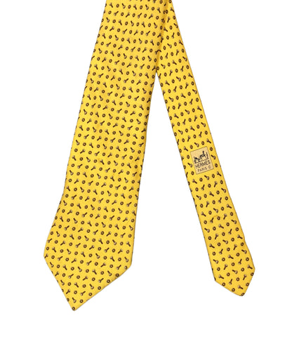 HERMES ネクタイ シルク100% メンズ エルメス