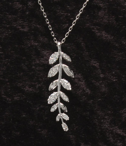 美品 SWAROVSKI ネックレス リーフモチーフ レディース スワロフスキー