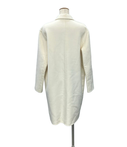 HERMES セリエボタン ダブルフェイス クルードセルロングコート カシミヤ100% 3H0188DA レディース SIZE 38 (S) エルメス