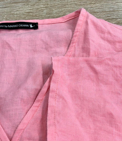 ツルバイマリコオイカワ 半袖リネンワンピース レディース SIZE F (M) Tsuru by Mariko Oikawa