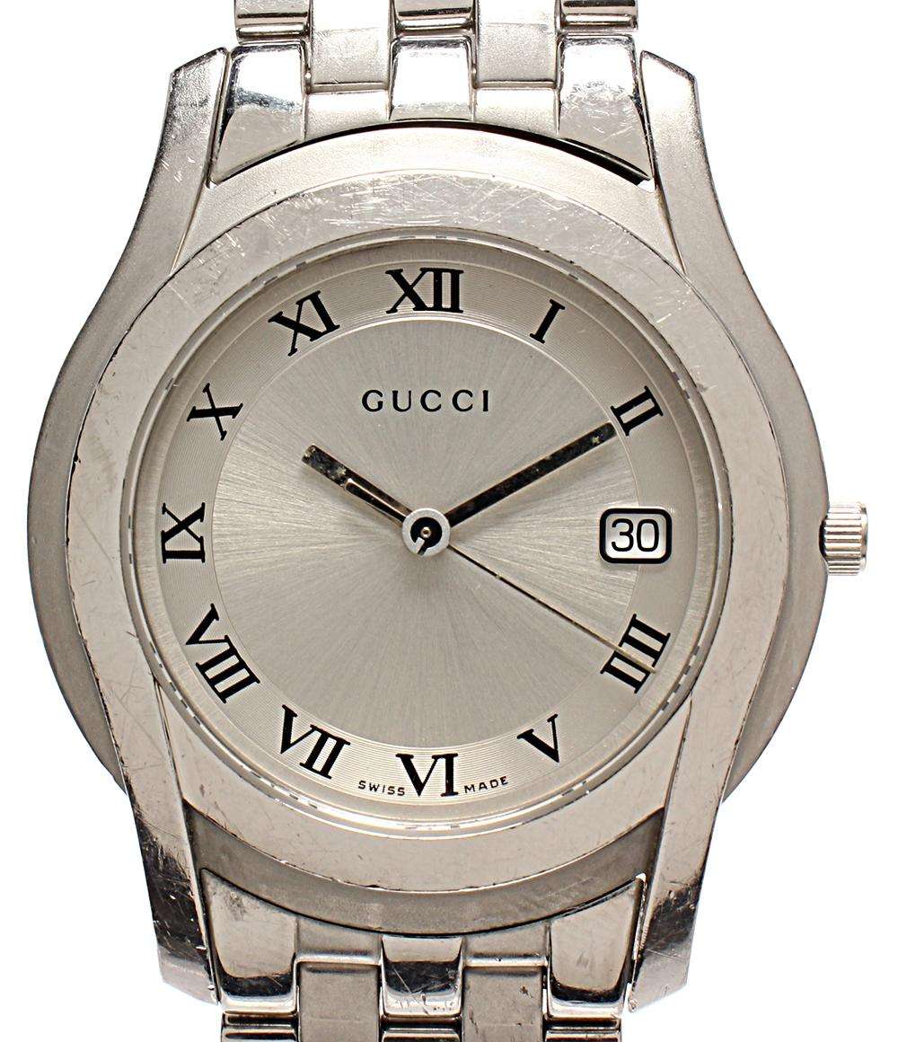 GUCCI 腕時計 クオーツ シルバー 5500M メンズ グッチ