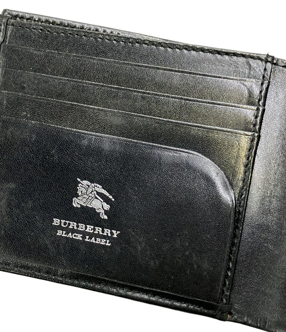 【コピー】BURBERRY ブラック 二つ折り財布 訳あり BURBERRY BLACK LABEL 二つ折り財布 メンズ バーバリーブラック