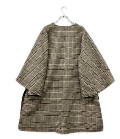 Drawer グレンチェックケヌキリバーシブルコート 6525-299-0820 レディース SIZE 38 (S) ドゥロワー