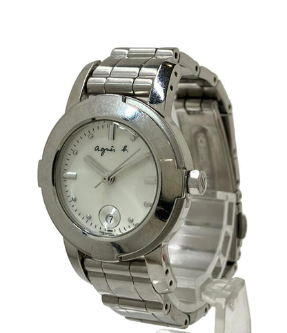 アニエスベー 腕時計 クオーツ シルバー 7N82-0BX0 レディース agnes b.