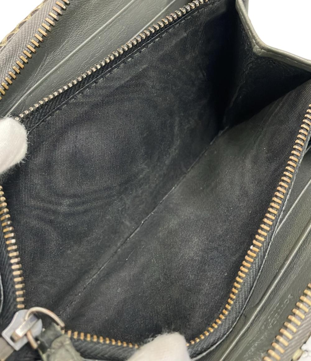 BOTTEGA VENETA ラウンドファスナー長財布 パイソン イントレチャート レディース ボッテガ・ヴェネタ