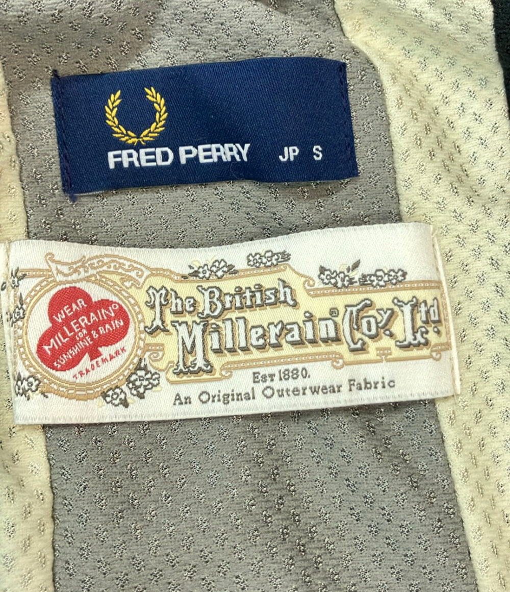 FRED PERRY ブルゾン オイルドジャケット  xThe British Millerain 襟コーデュロイ ダブルジップ ロゴ刺繍 F2338 メンズ SIZE S フレッドペリー