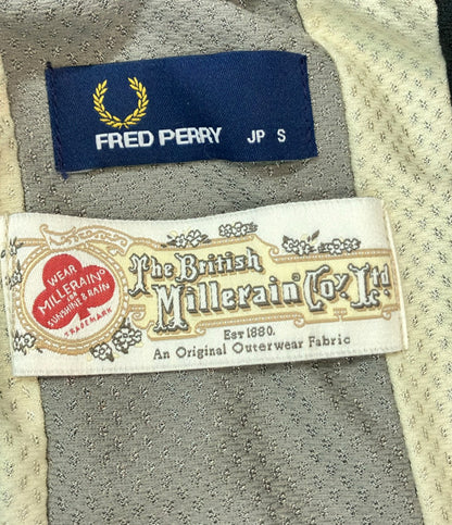 FRED PERRY ブルゾン オイルドジャケット  xThe British Millerain 襟コーデュロイ ダブルジップ ロゴ刺繍 F2338 メンズ SIZE S フレッドペリー