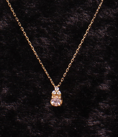 美品 VENDOME AOYAMA ネックレス K18 ピンクトルマリン ダイヤ 0.01ct レディース ヴァンドームアオヤマ