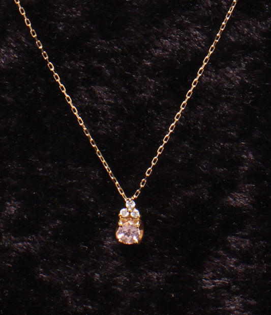 美品 VENDOME AOYAMA ネックレス K18 ピンクトルマリン ダイヤ 0.01ct レディース ヴァンドームアオヤマ