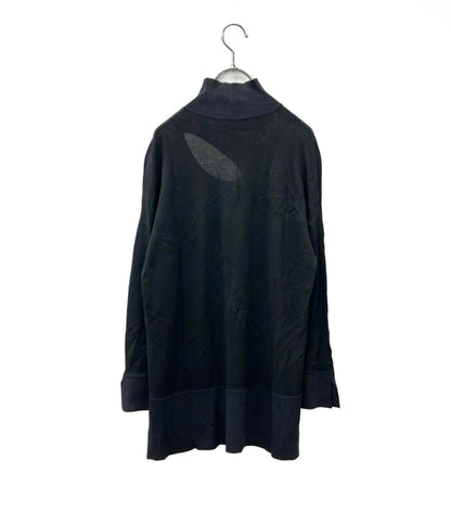 Christian Dior 長袖ニット モックネック スリットニット CDボタン ブラック 5H24543AM549 レディース SIZE 42 (M) クリスチャンディオール