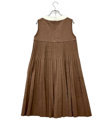 FOXEY ノースリーブワンピース プリーツ ひざ丈 Knit Dress Ambrosia 41783-KA00A05S レディース SIZE 40 (M) フォクシー