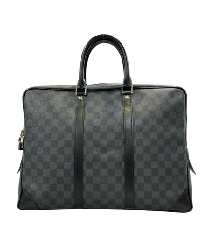 LOUIS VUITTON ブリーフケース ビジネスバッグ ポルトドキュマン ヴォワヤージュ ダミエ グラフィット N41125 メンズ ルイ・ヴィトン