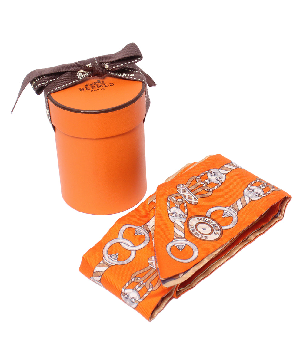 美品 HERMES スカーフ シルク100% ツイリー レディース エルメス