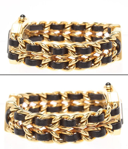 CHANEL 腕時計 プルミエールM クオーツ ブラック H0001 レディース シャネル