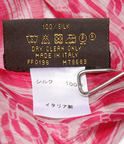 美品 LOUIS VUITTON ストール シルク100％ ベルト柄 M78683 レディース ルイ・ヴィトン