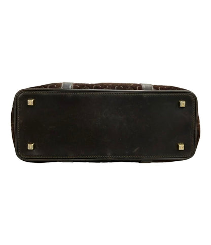 CELINE ハンドバッグ スエード レザー Cマカダム レディース セリーヌ