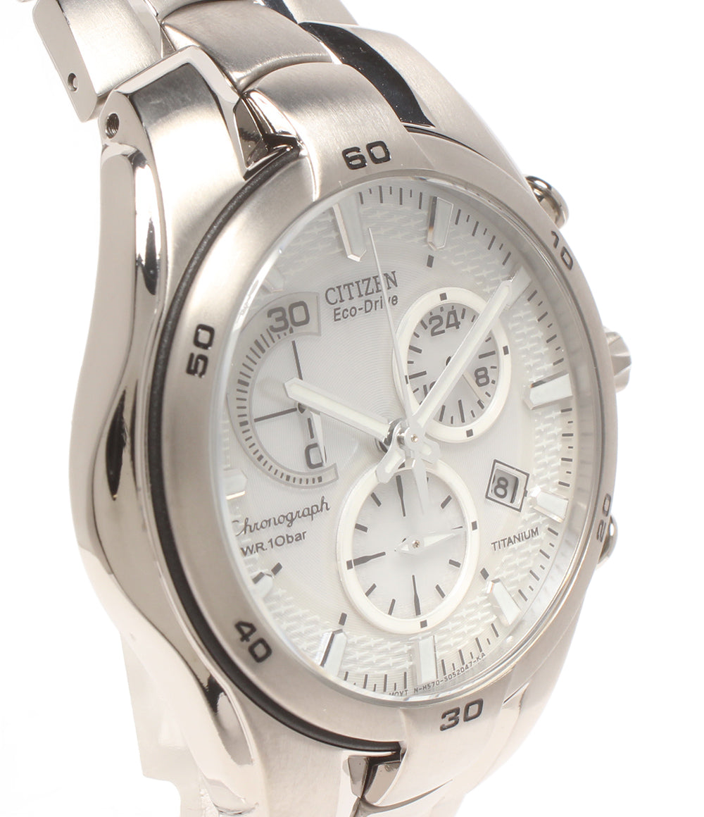 美品 CITIZEN 腕時計 オルタナ ソーラー ホワイト H570-S030757 メンズ シチズン