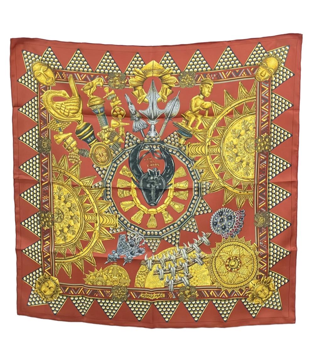 美品 HERMES スカーフ シルク100% カレ90 L'OR DES CHEFS レディース エルメス