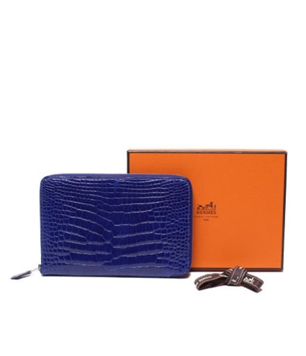 HERMES ラウンドファスナー長財布 クロコダイル アリゲーターリセ