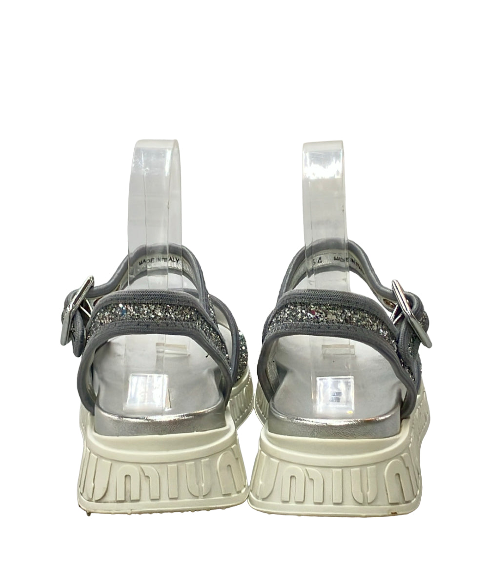 Miu Miu グリッター プラットフォームサンダル レディース SIZE 34 (22cm) ミュウ ミュウ