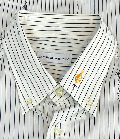 ETRO 長袖 シャツ ストライプ 171-1K320-6254 メンズ SIZE 42 (XS) エトロ