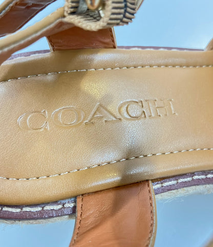 COACH ウェッジソールサンダル シグネチャー柄 厚底 レディース SIZE US 5 B (22cm) コーチ