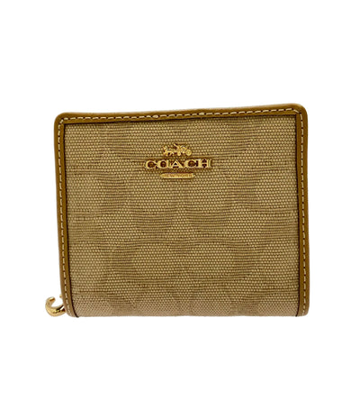 美品 COACH 二つ折り財布 シグネチャー レディース コーチ