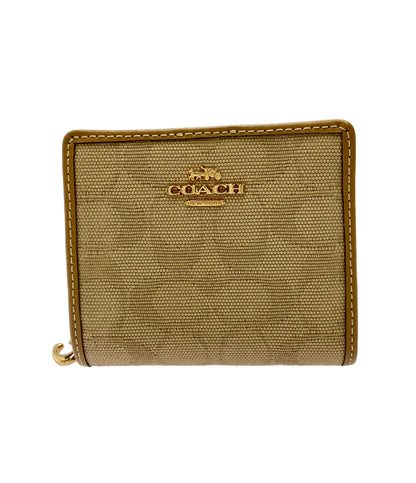 美品 COACH 二つ折り財布 シグネチャー レディース コーチ