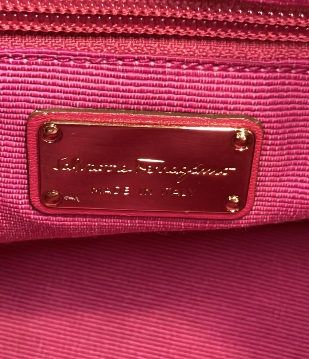 Salvatore Ferragamo トートバッグ パテントレザー リボン ヴァラ AU21 C252 レディース サルヴァトーレフェラガモ